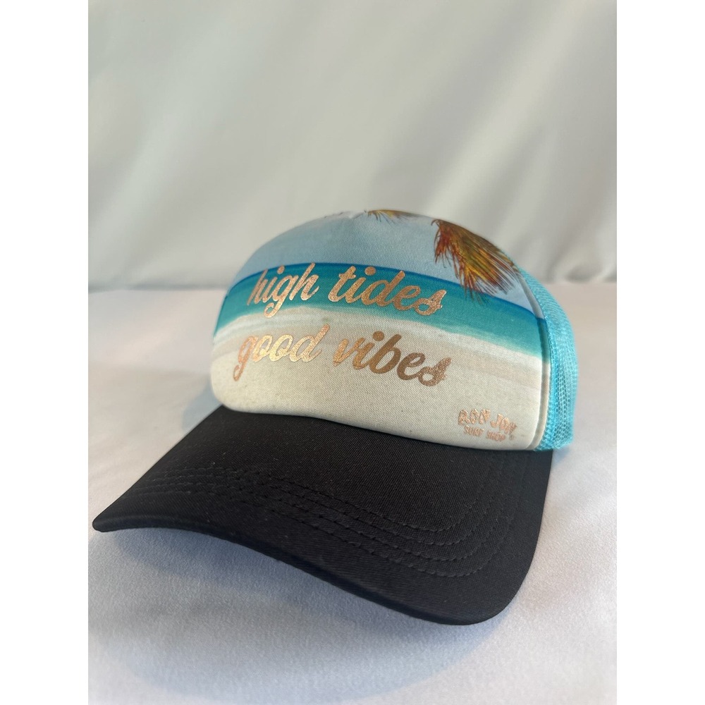 Ron Jon Surf Shop Trucker Hat‎ High Tides Good Vibes Beach Black
